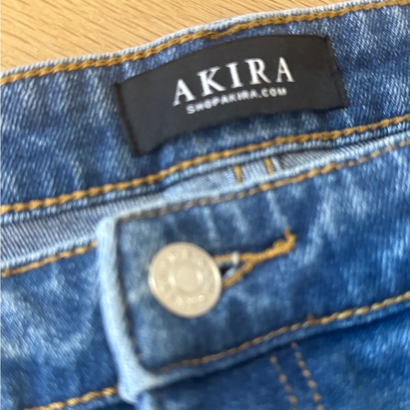 Akira Rhinestone Thigh Rhinestone Slit Jeans 13 W 30 - Picture 3 of 7
